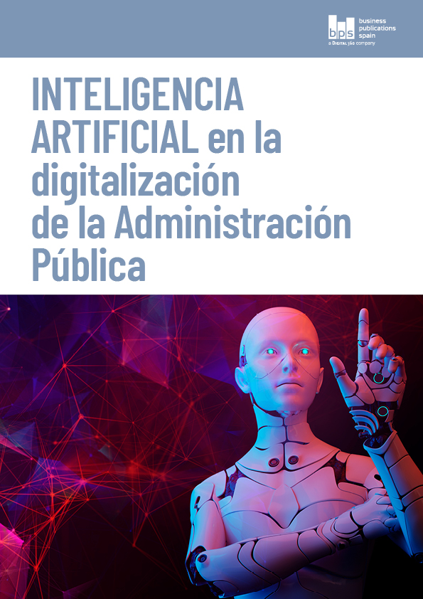 Copertina del whitepaper: Inteligencia Artificial en el sector público español. Inversión, proyectos y organismos implicados