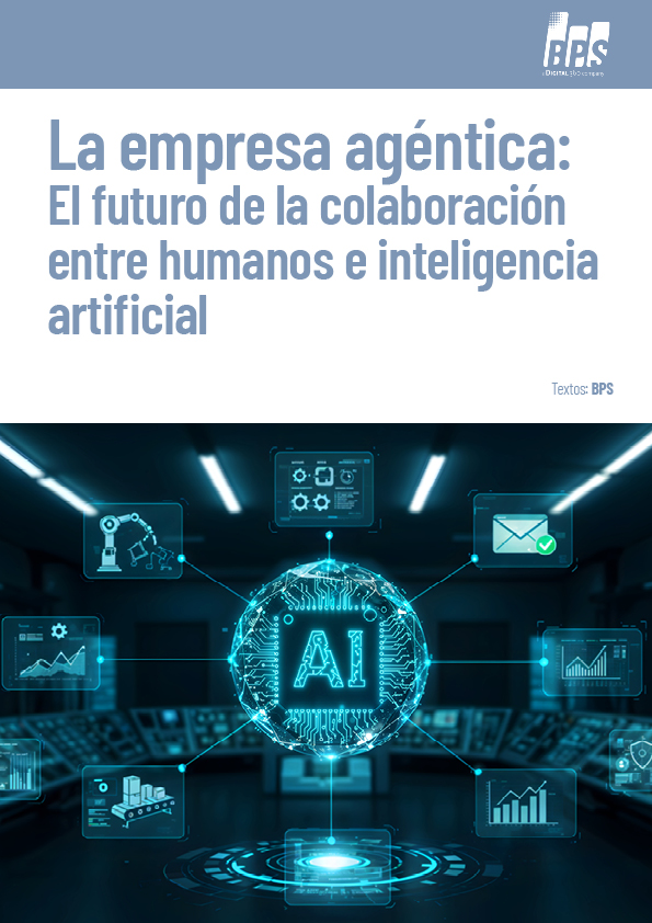 Copertina del whitepaper: La empresa agéntica: El futuro de la colaboración entre humanos e inteligencia artificial