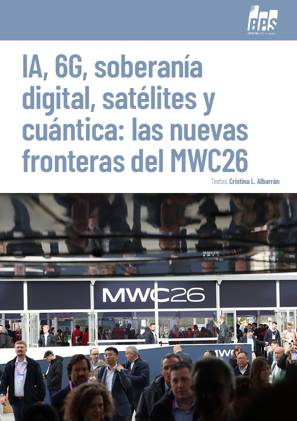 Copertina del whitepaper: MWC 26: consolidación de la IA y nuevos retos en el horizonte espacial, cuántico y soberano